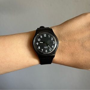 Swatch, Watch, Black